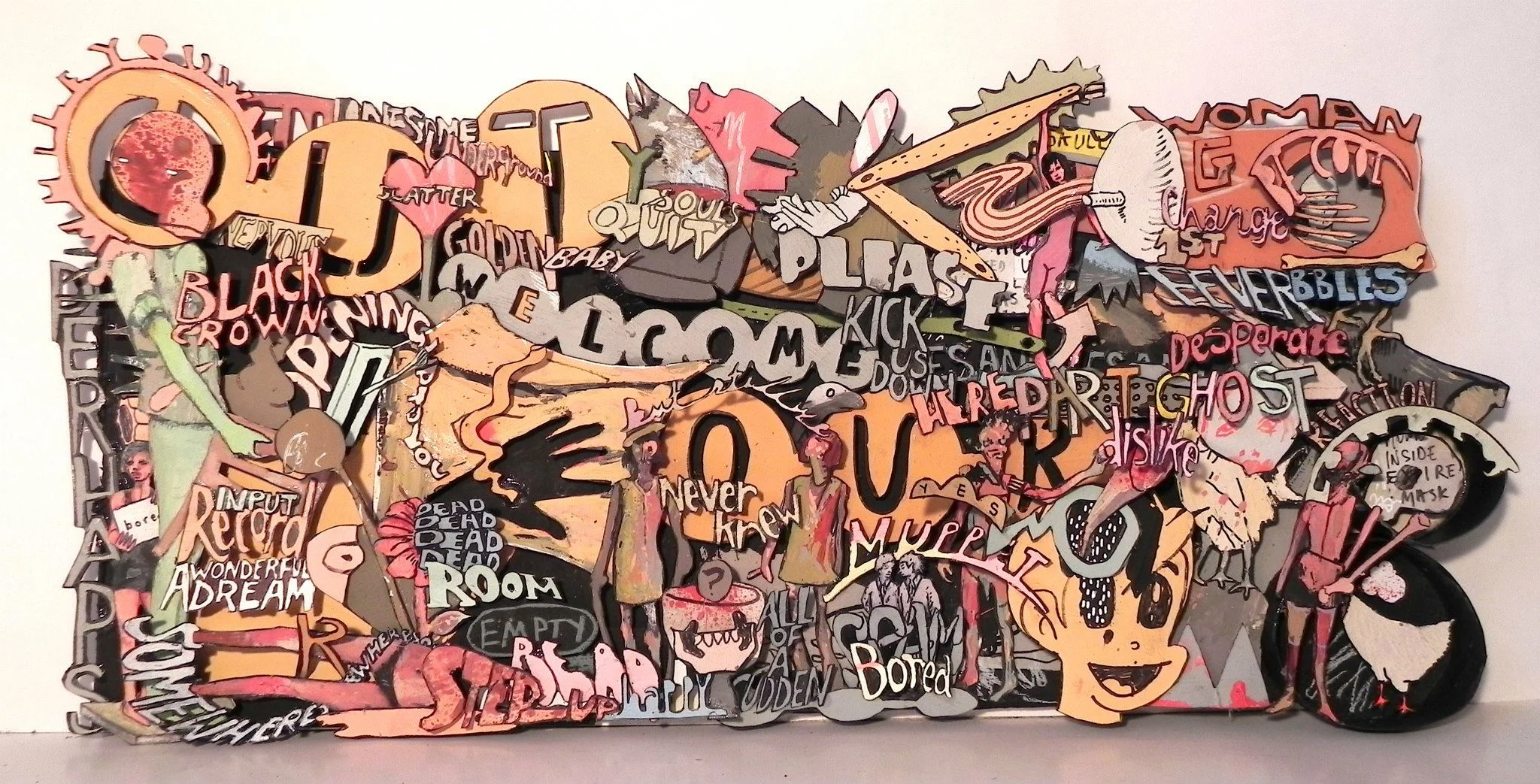 Our Welcome Out , 2011/2012 Mixed Media 16 1/2 x 8 1/4 in.