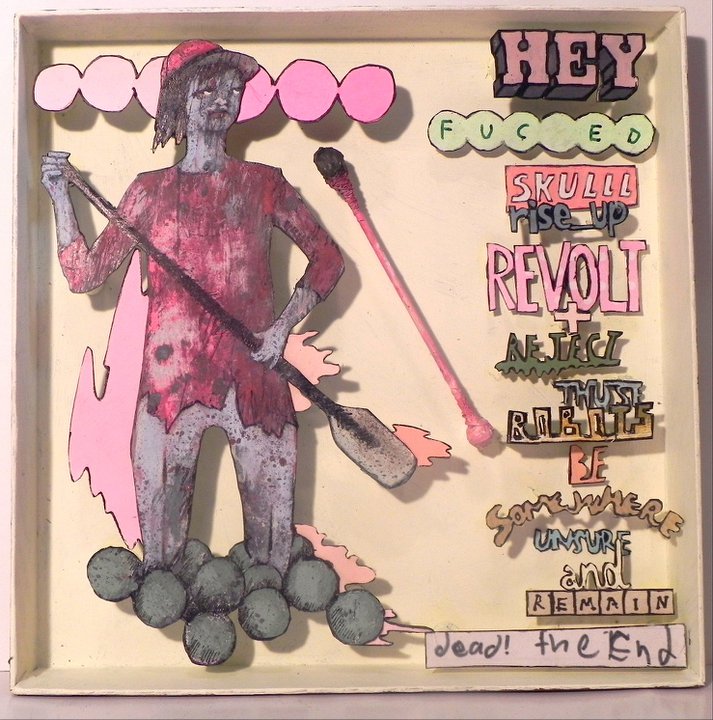 Self Disaster Poem 2011 Mixed Media 8 5/8 x 8 5/8 in. 