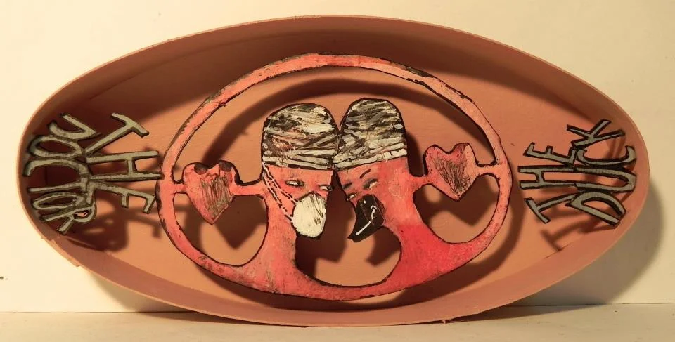 The Doctor Loves the Duck, 2012 Mixed Media 6 1/2 x 3 in