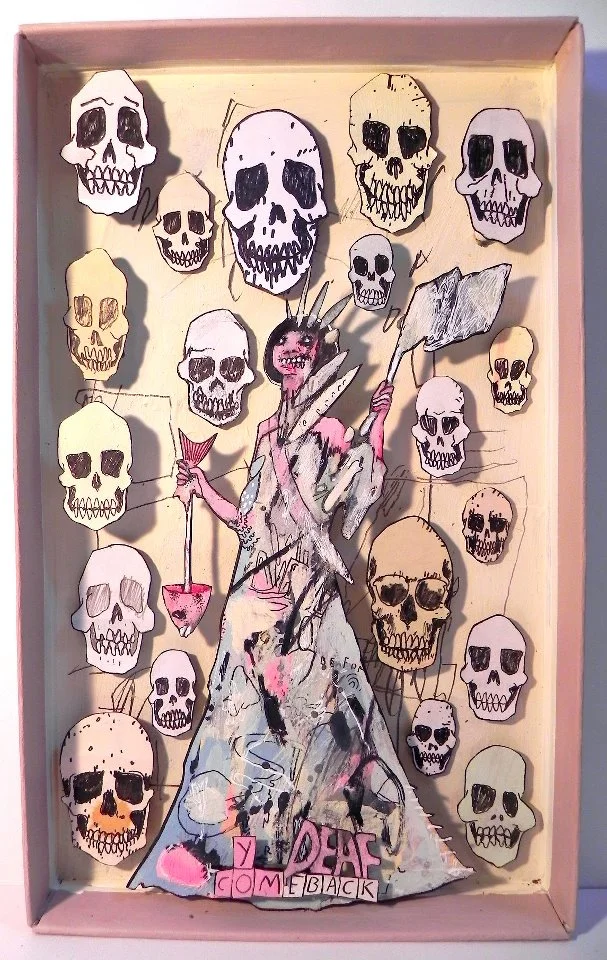 Yr Deaf Comeback , 2011 Mixed Media 7 x 11 3/8 in
