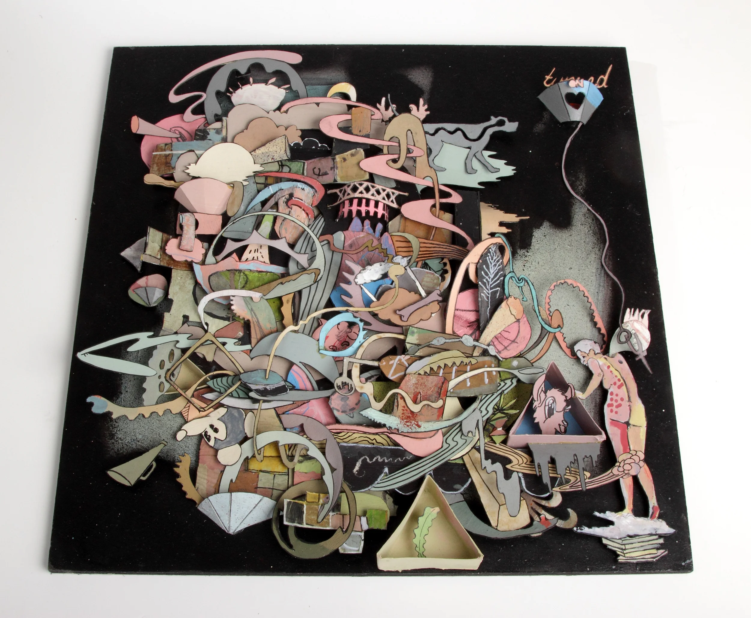 Turned on Love Black Out, 2012 Mixed Media 16 x 16 in.
