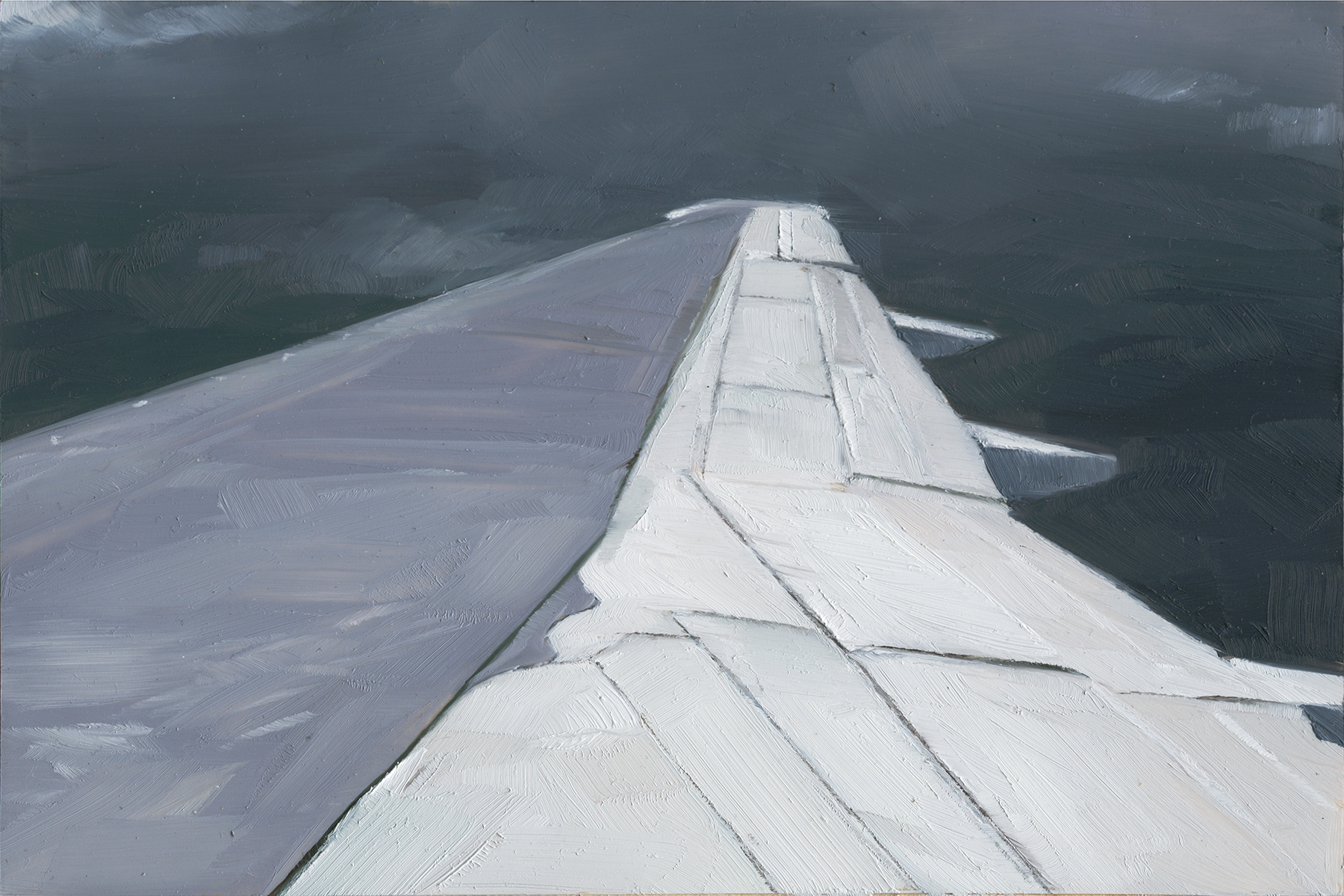 Airplane , 2010 Oil on Mylar on Wood 4 x 6 in.