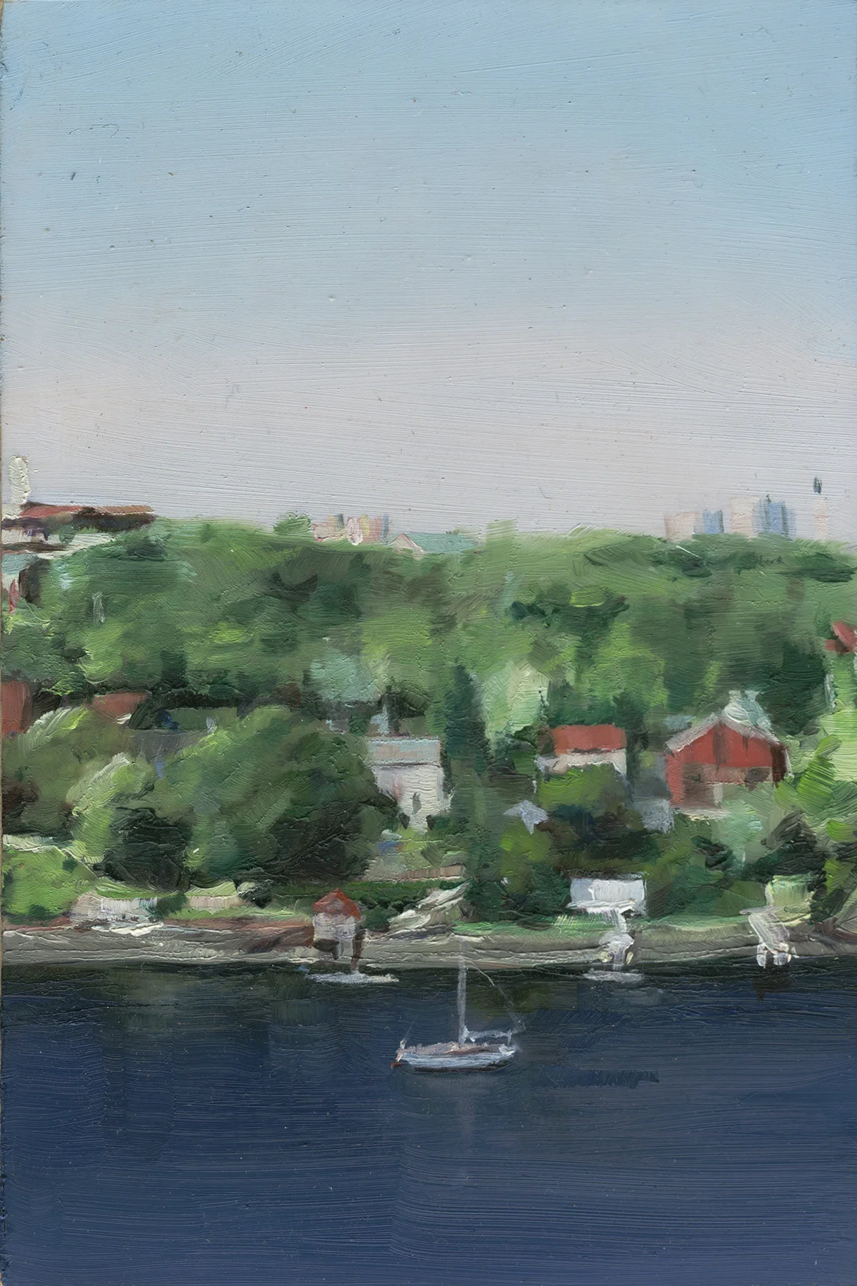 Halifax view , 2009 Oil on Mylar on Wood 6 x 4 in.