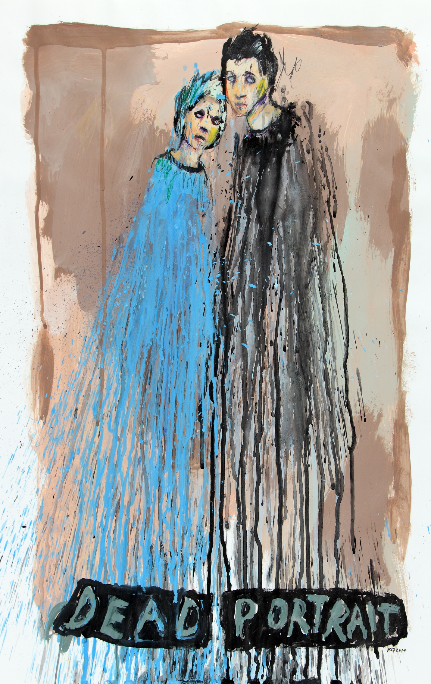 Dead Portrait, 2014 Acrylic on paper 16 1/2 x 23 1/4 in.