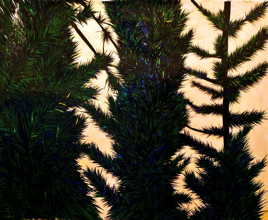 Cypresses on White Sky, 2013