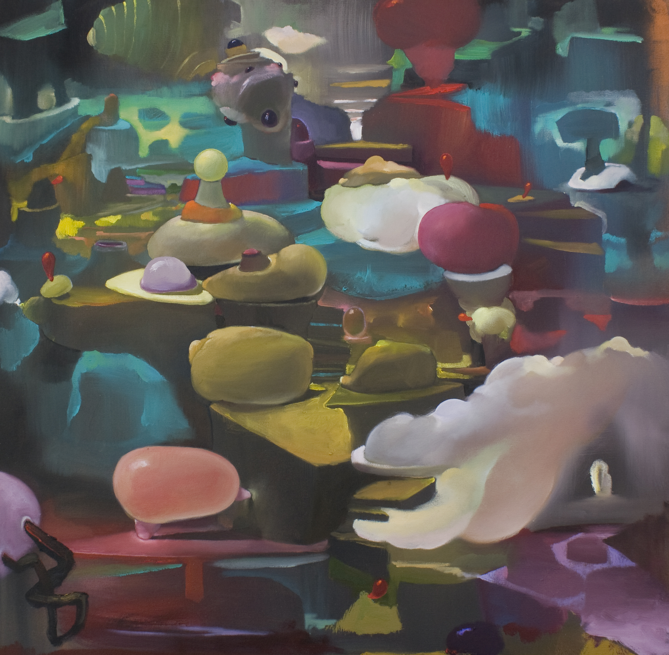 The Steely Caverns , 2015 OIl on Canvas 36 x 36 in.