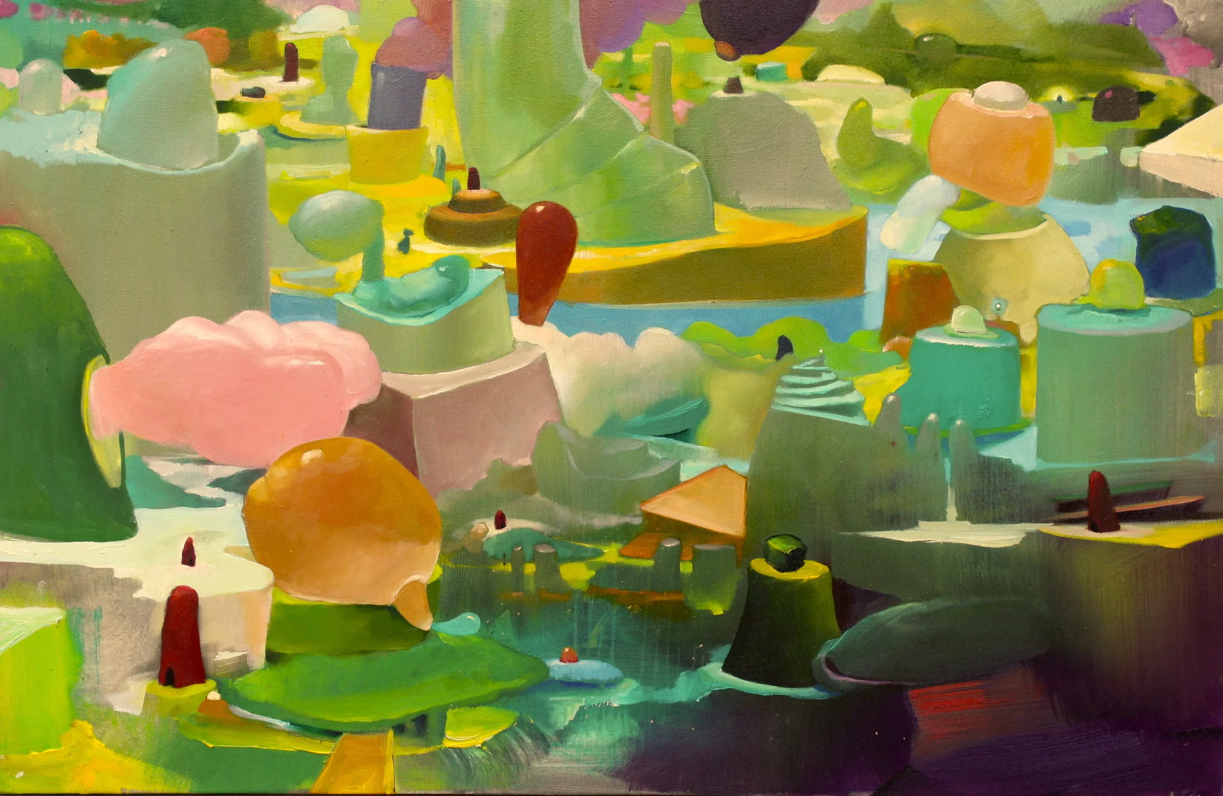 Estuaries , 2015 OIl on Canvas 30 x 46 in.