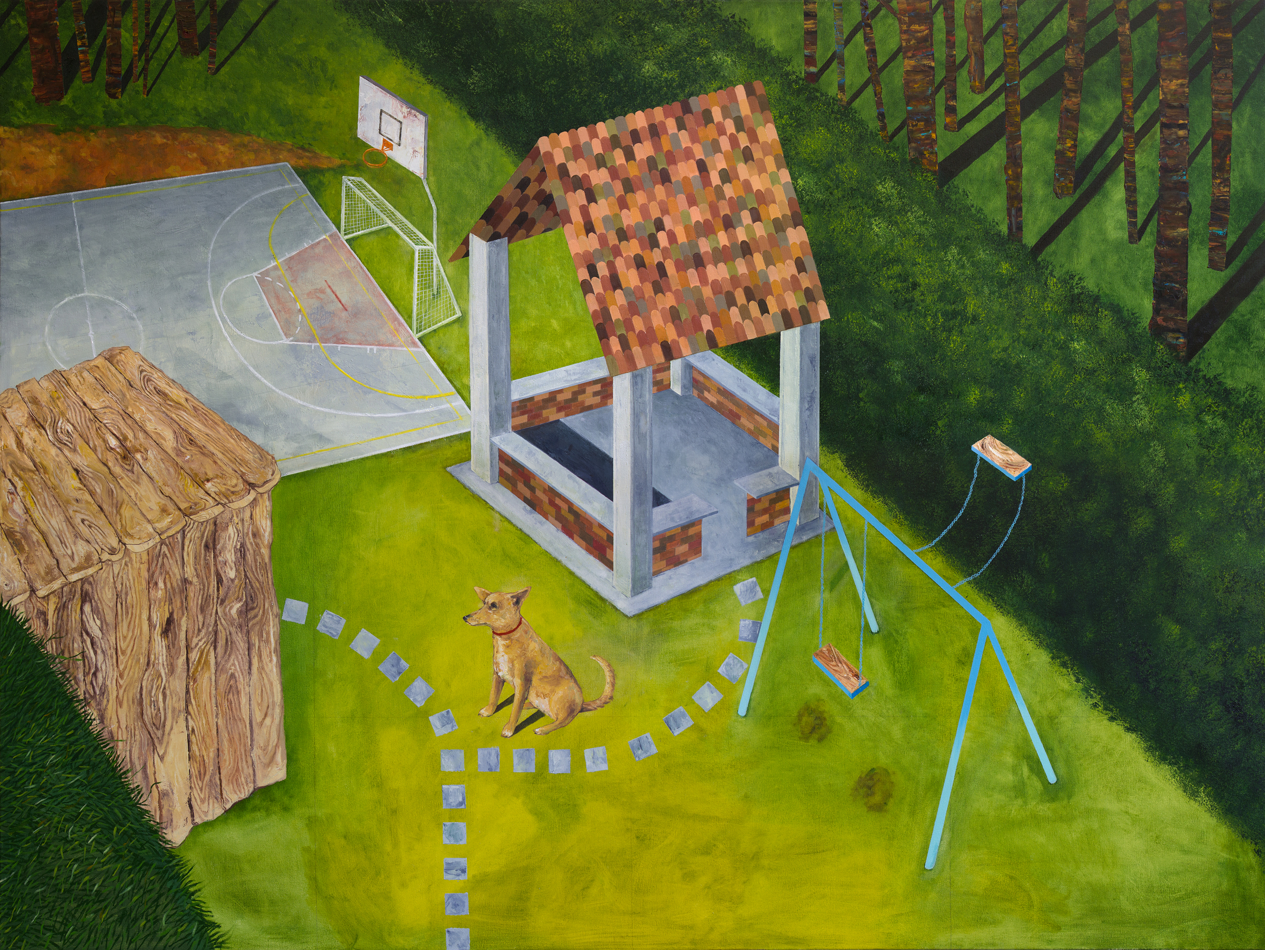 Mona en el Pinar , 2015 Oil on Canvas 64 x 84 in. 