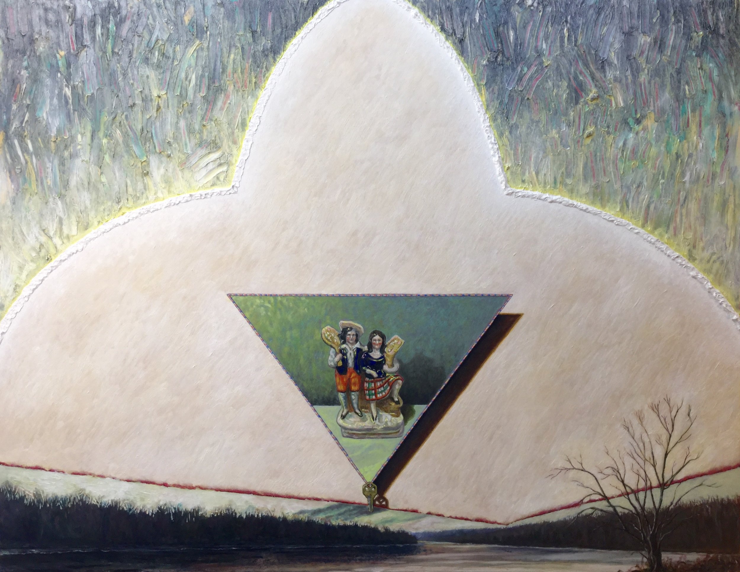 fleur de lis , 2017 Oil on Panel 43 x 55 in.
