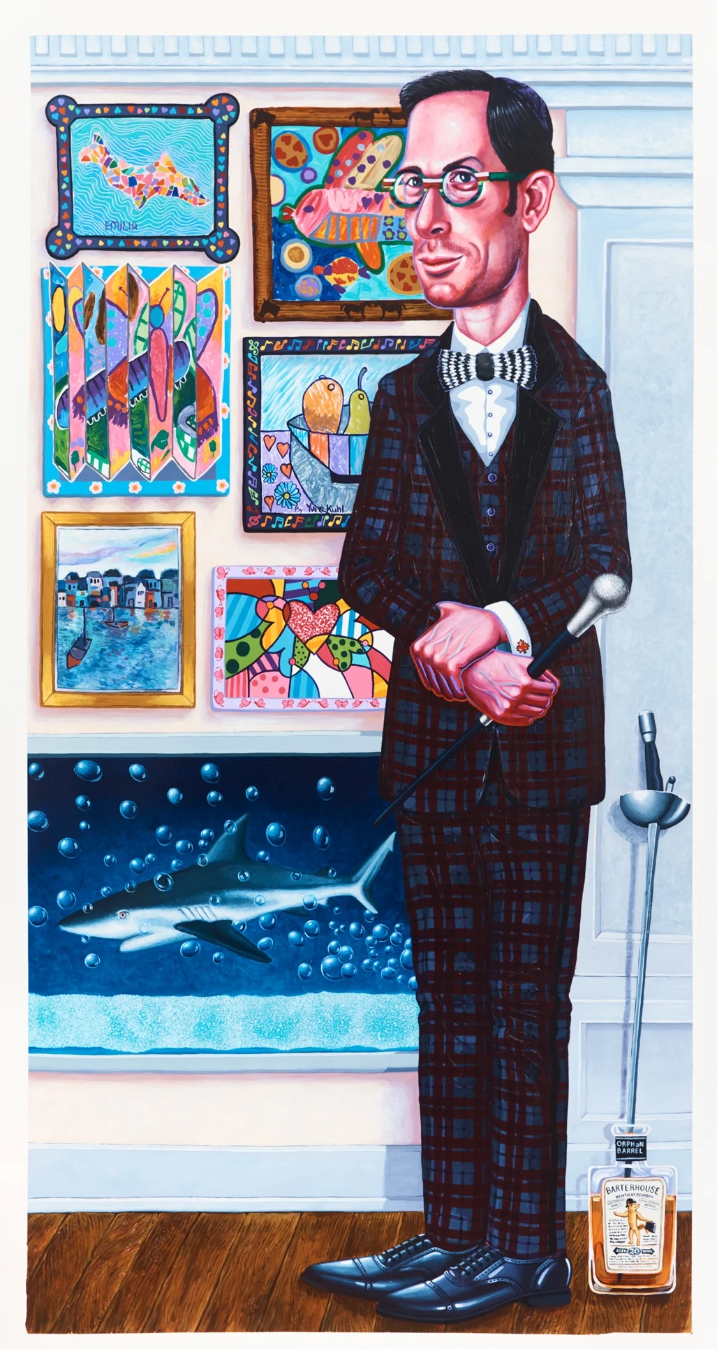 Portrait of JK , 2017 80 x 40 inches Acrylic on Canvas
