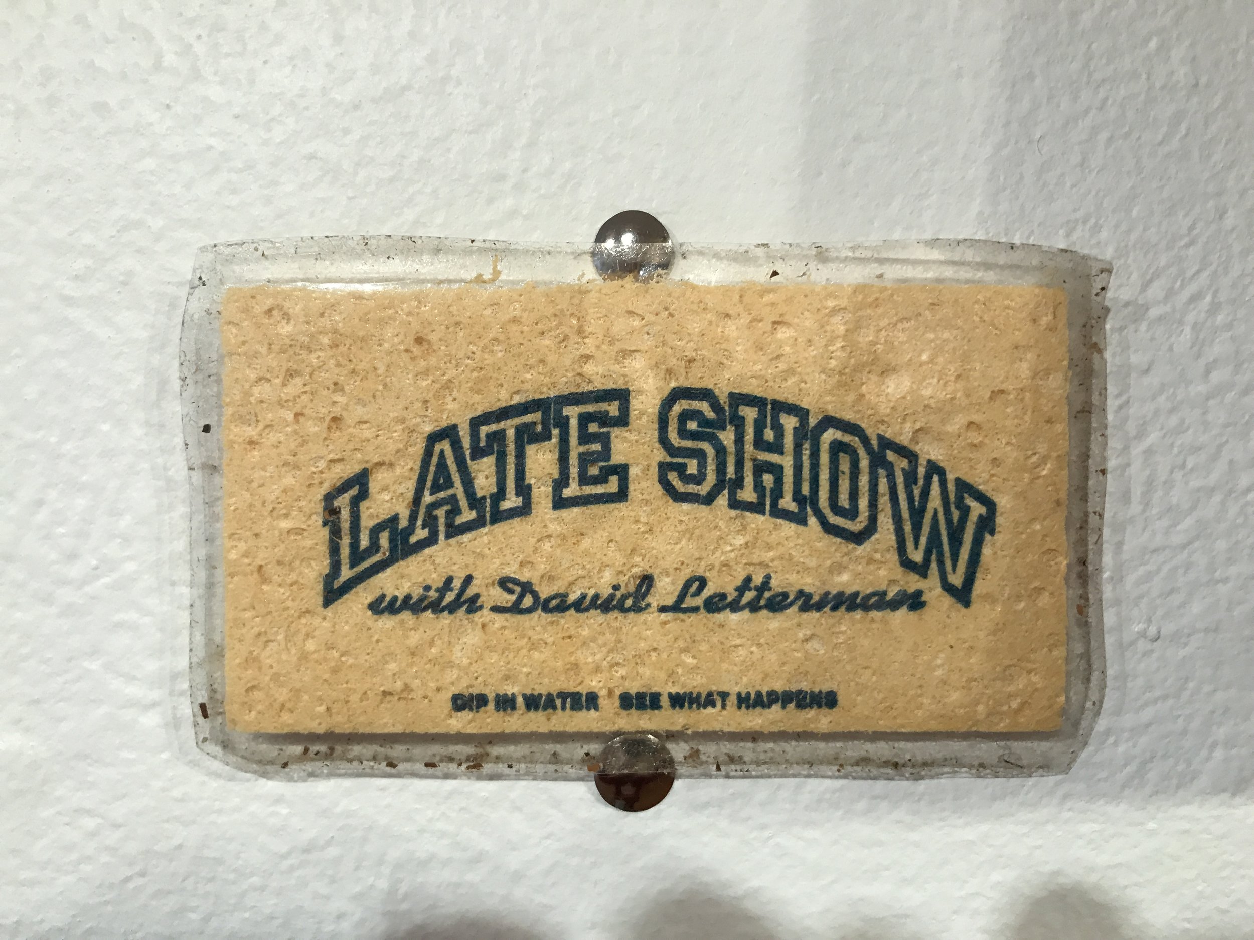 Late Show with David Letterman Sponge (Myles, Stagehand)