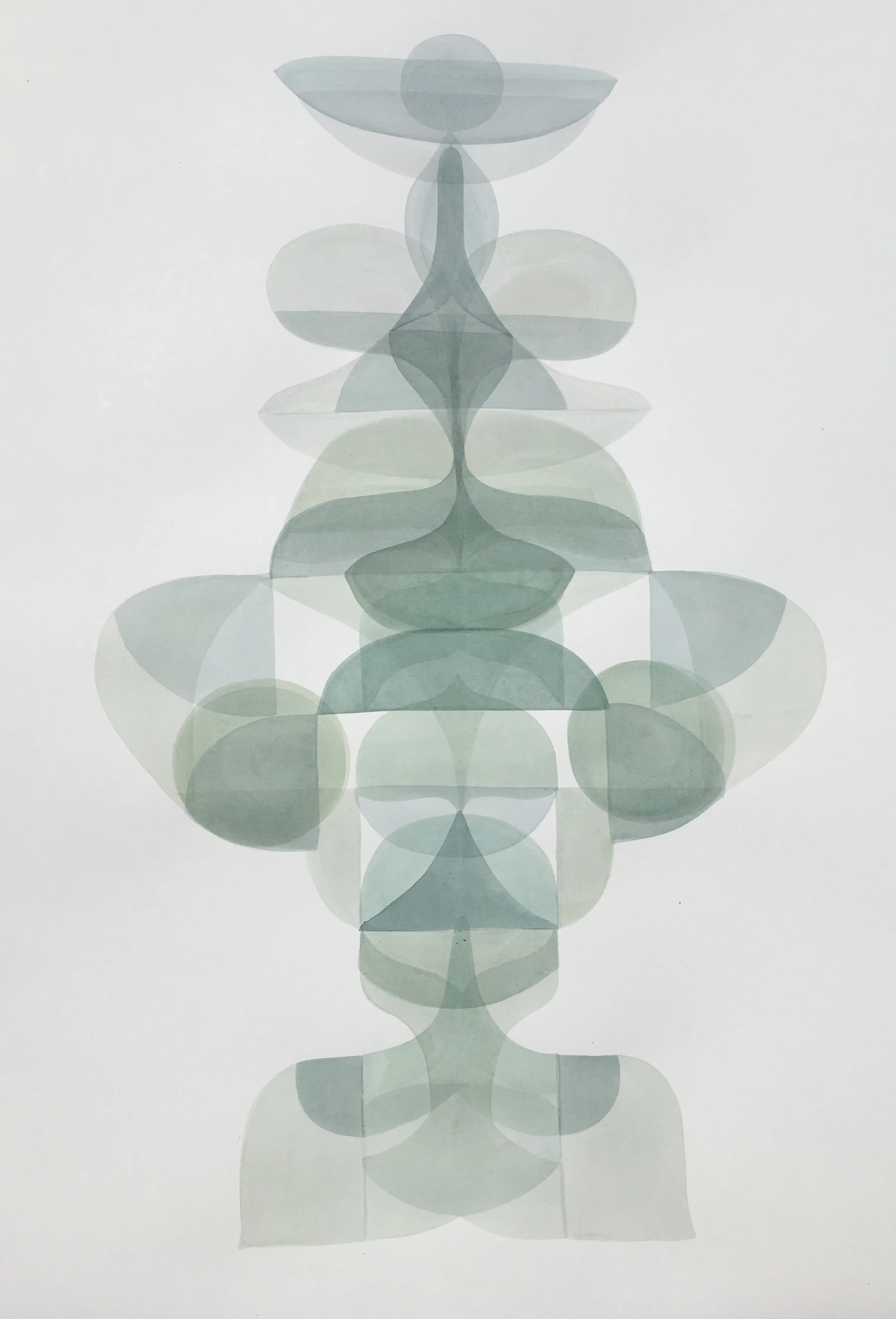 Jade Vase, 2019 Watercolor on cotton paper 22 x 30 inches $1,500