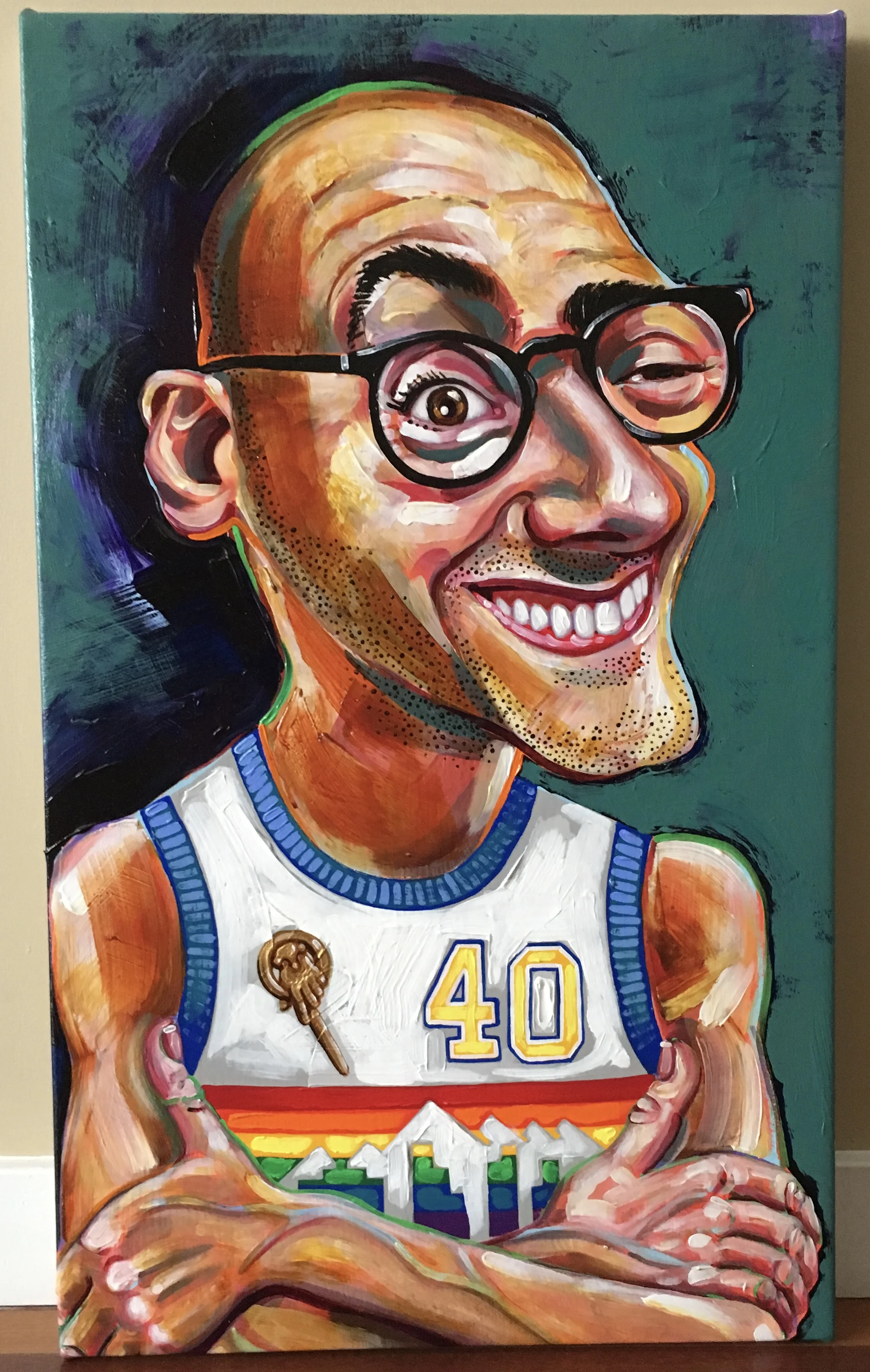 Portrait of JMH , 2019 30 x 18 inches Acrylic on Canvas