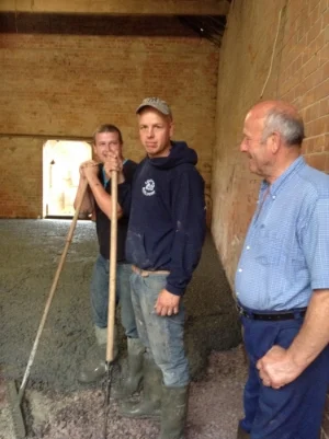 Ready for the second load of concrete, where can it be?