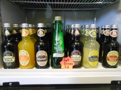 Soft Drinks £2Curiosity Cola, Mandarin &amp; Seville Orange Jigger, Shandy, Elderflower, Dandelion and Burdock, Victorian Lemonade and Ginger Beer