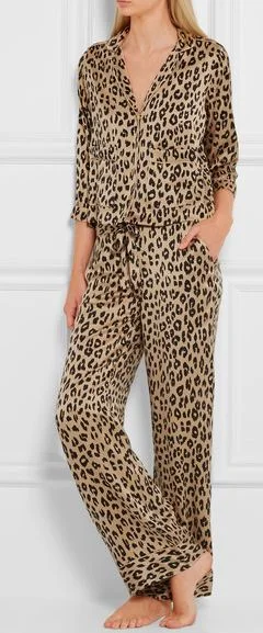 Leopard print silk pjs - buy here
