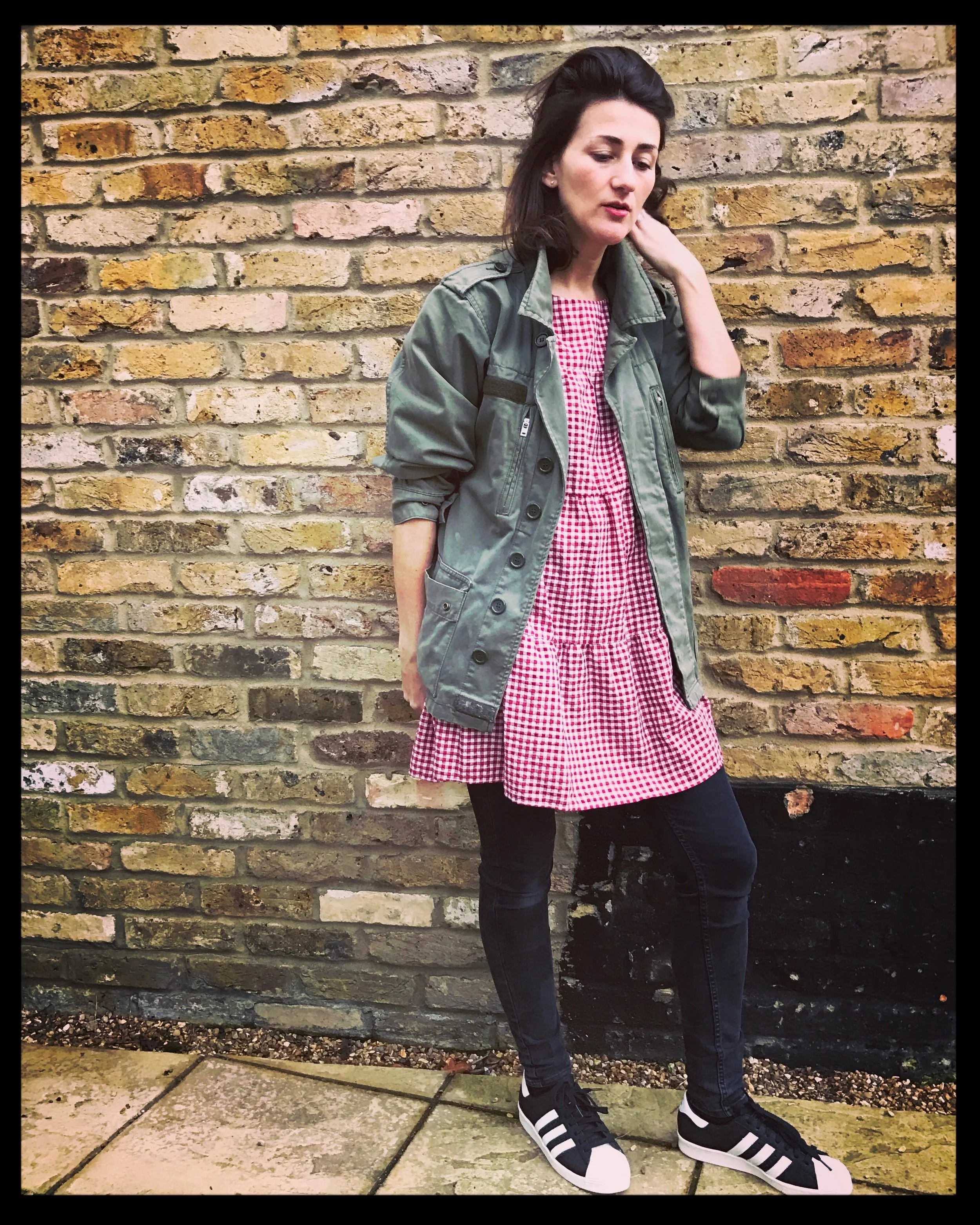 Red gingham dress from Zara