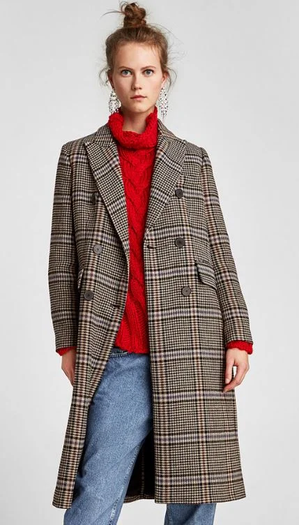 zara checked jacket