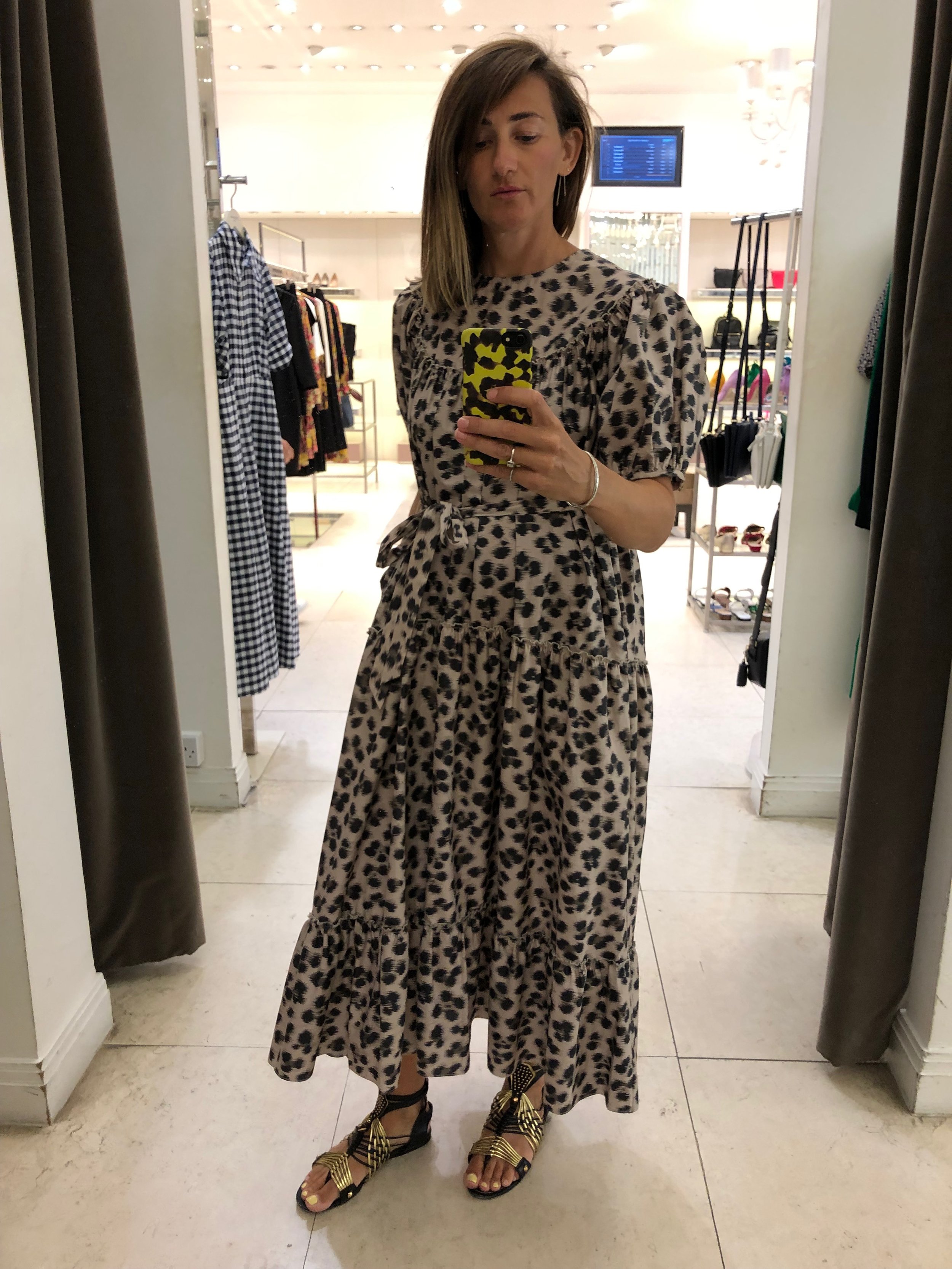 lk bennett leopard print dress