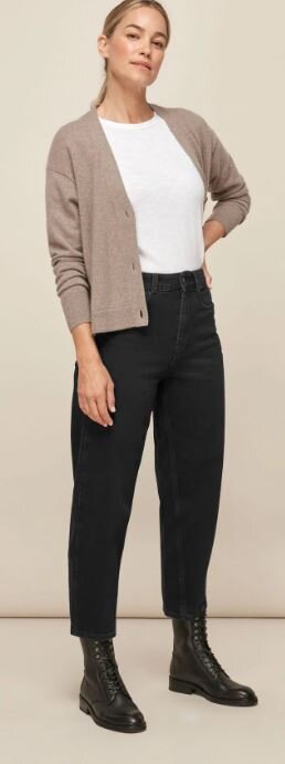 Black high waist barrel jean, Whistles, £95