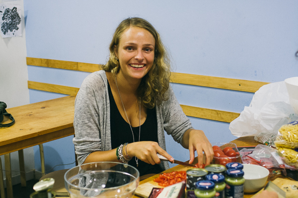 This is Vicki, a German friend who had been at the hostel since I arrived. She went home Friday. She was my fourth friend to leave within a week. I don't really cry often, but all the loss got real when she left.