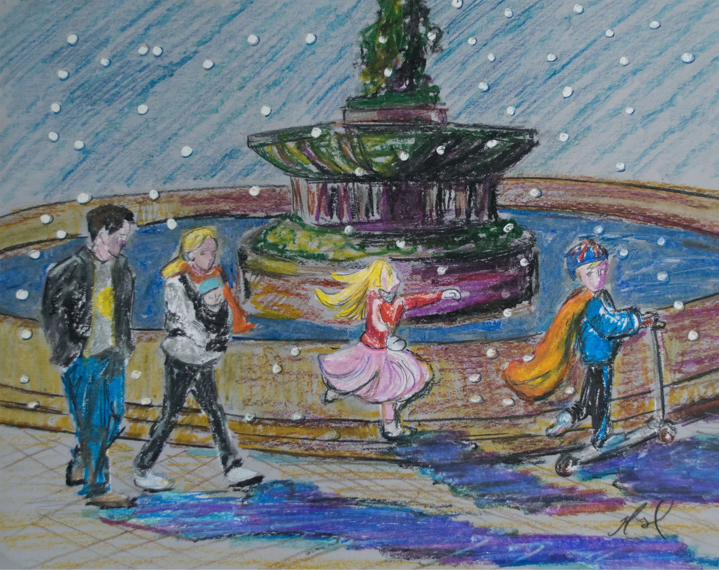 2014: baby Ben and a walk around (a miniature) Bethesda Fountain