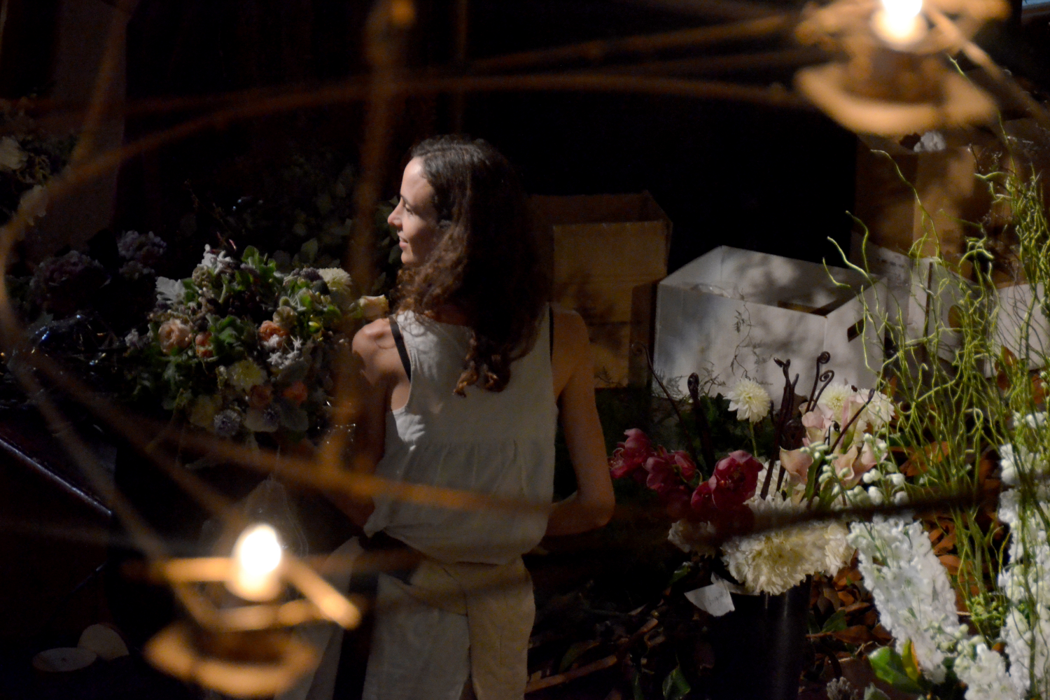 Setting up at the Angel Oresanz Foundation