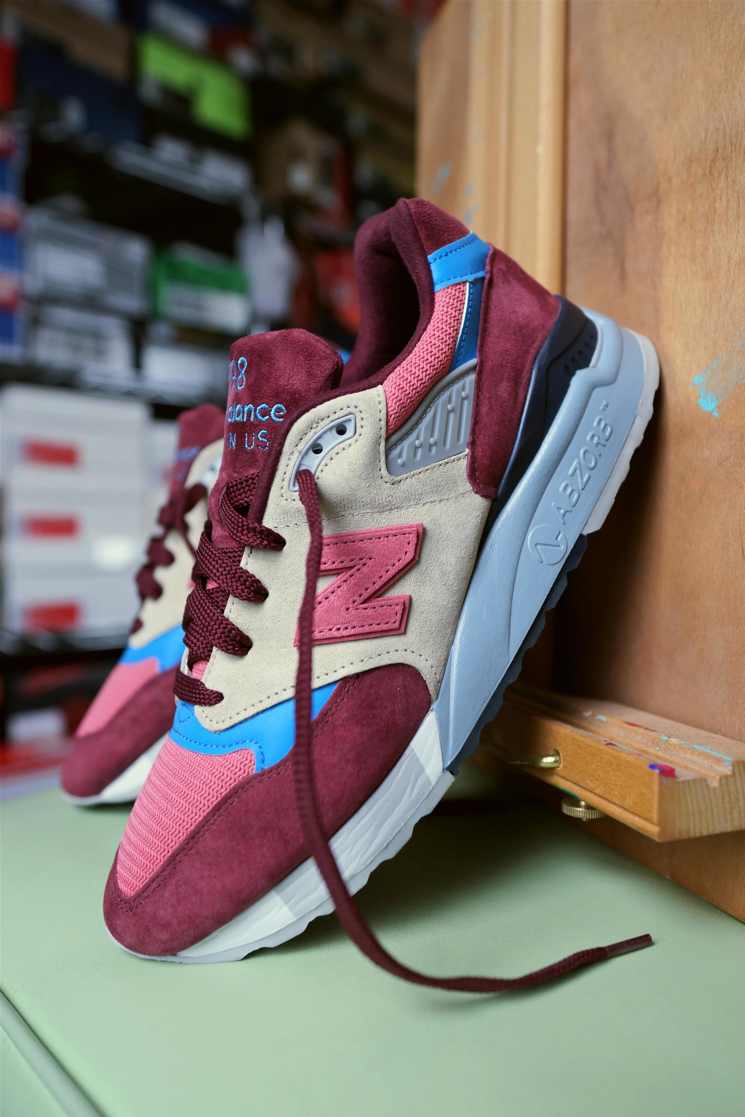 "Bramble Berries n' Cream" New Balance 998 (Made in U.S.A.) by JD