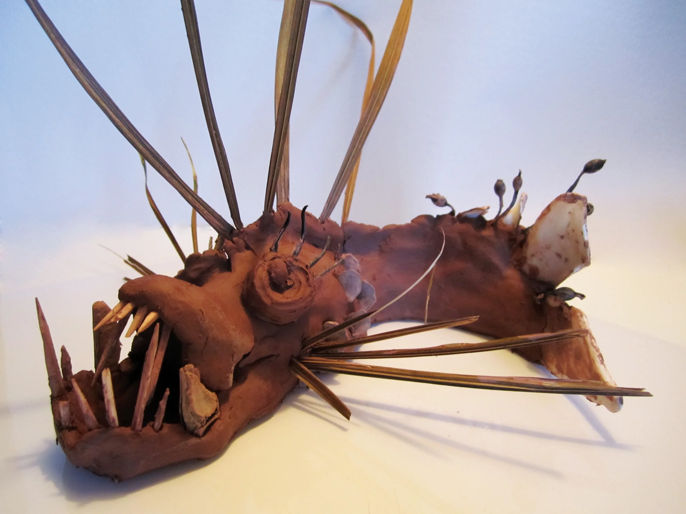 Found-object Clay Sculpture