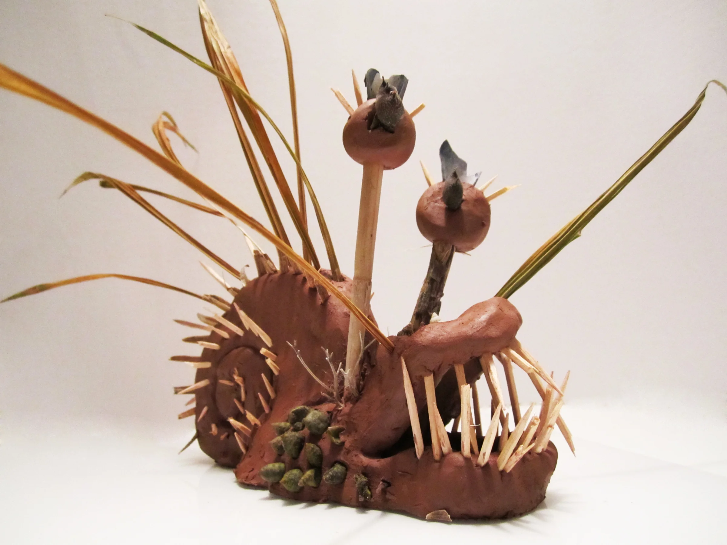 Found-object Clay Sculpture