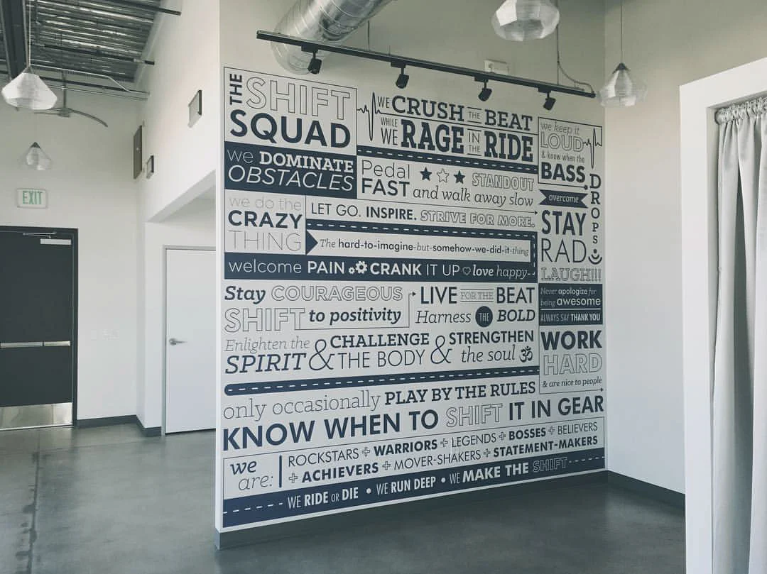 Cycling Studio Mantra Wall