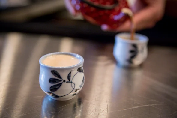 Teapot Shots short 'n' stout: cafe patron xo, short espresso, mill street cobblestone stout Photo Credit: Jesse Milns