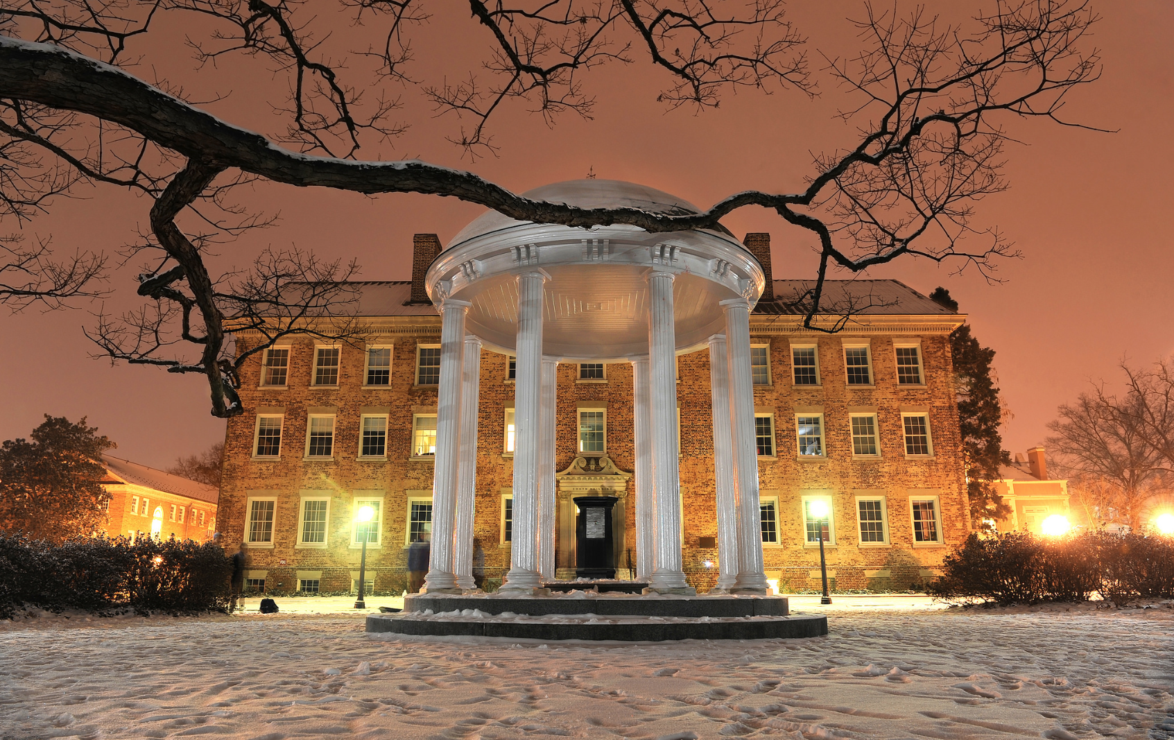 Color key used to evoke the emotion impact in the design of the poster. The Old Well on UNC's campus, boy do I miss home...
