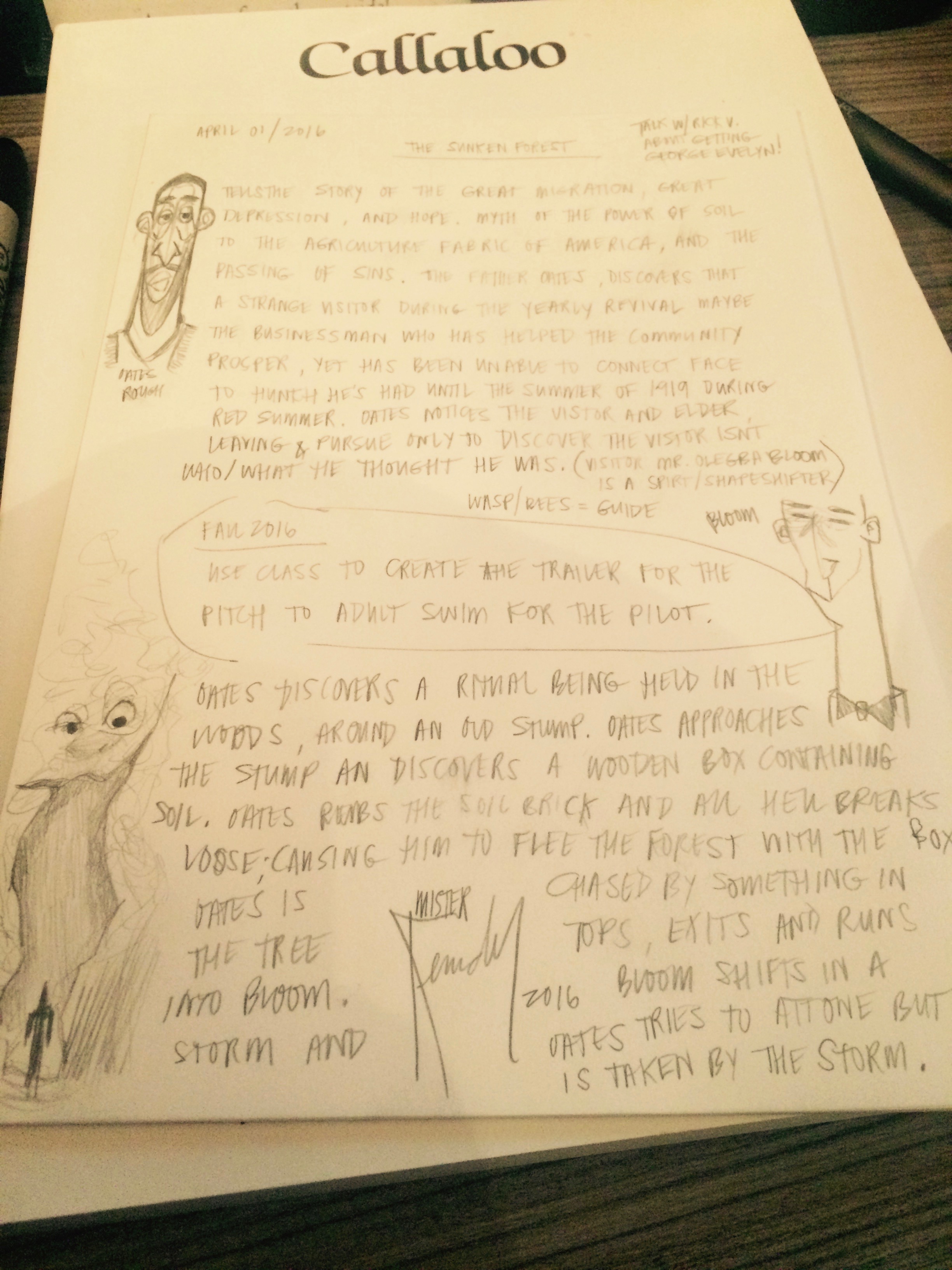 First Draft of Story.