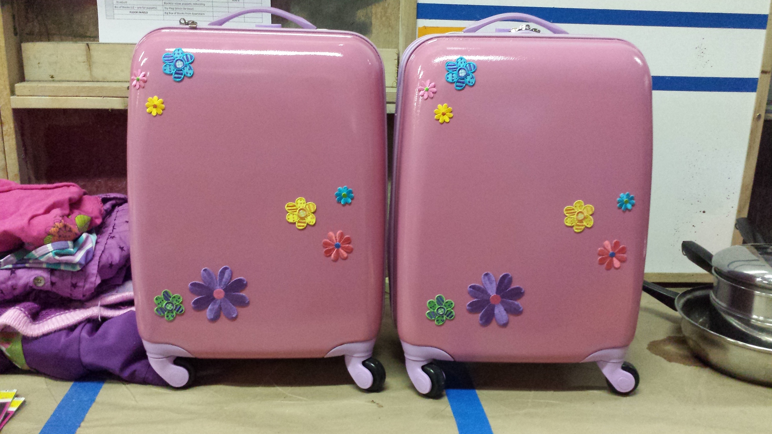  Decorated child's luggage, replica for continuity. (Playdate 2015) 