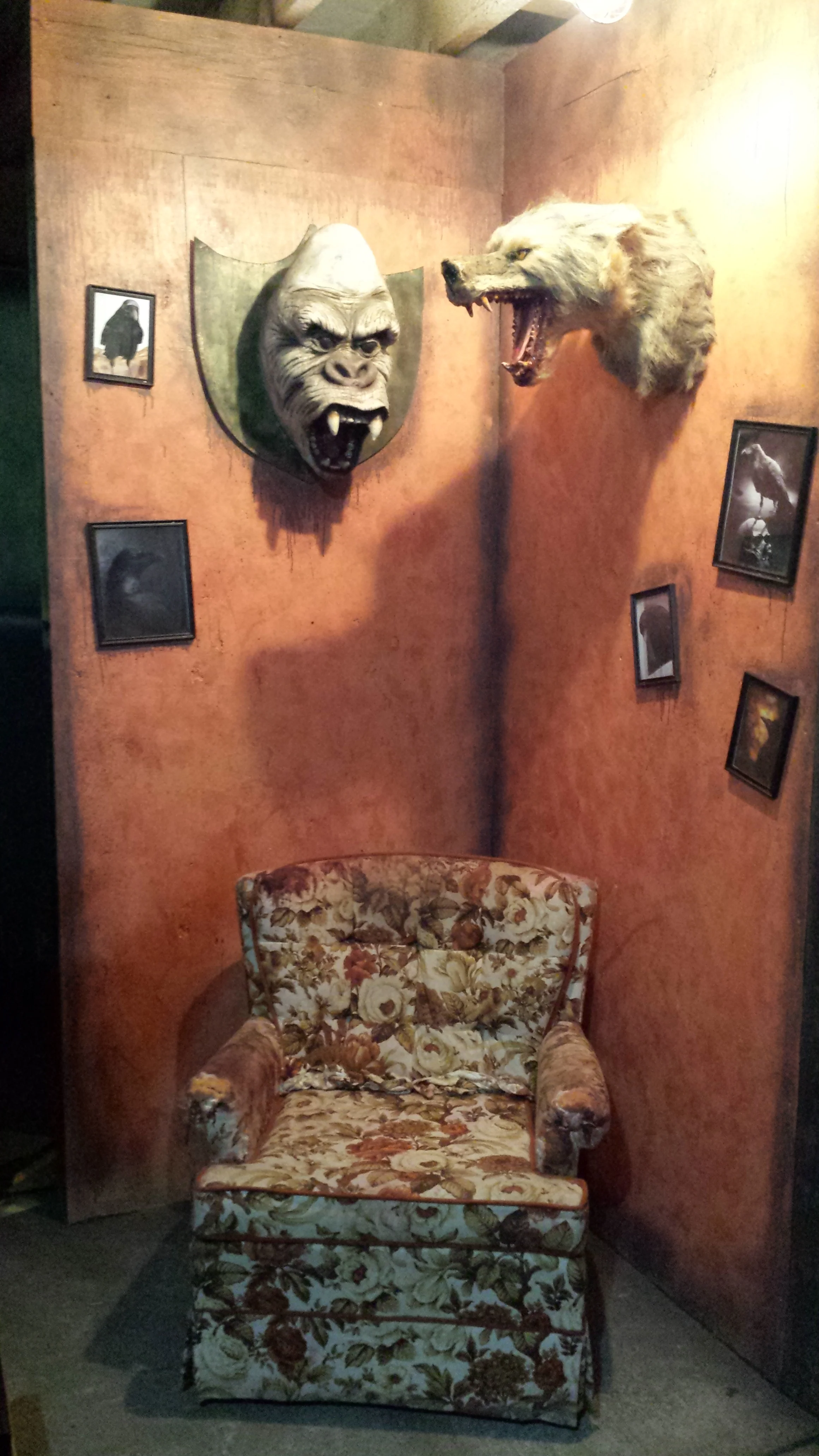Repaint room, decorate with photographs, distress/age all aspects. (Evil Acres 2015)