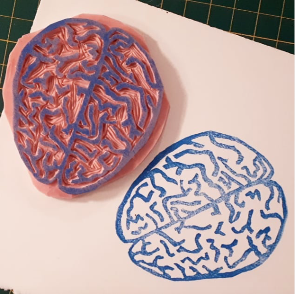  Handmade rubber stamp. (2019) 