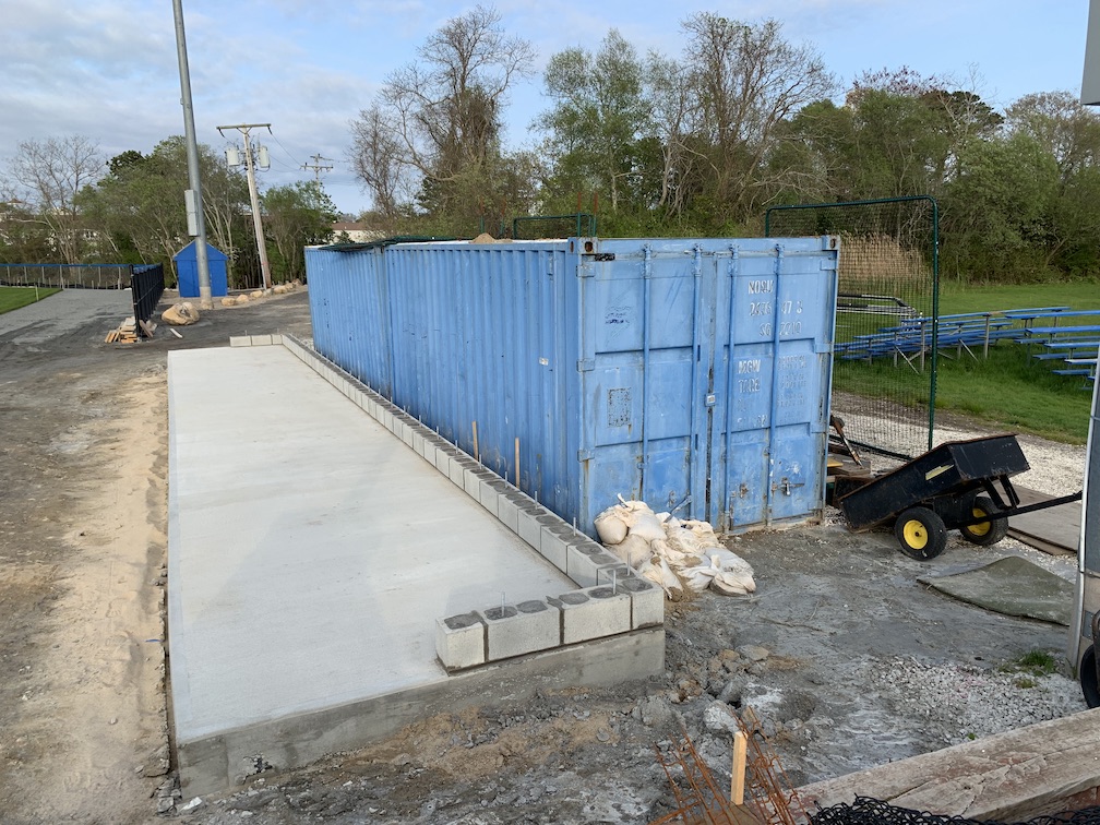 Away dugout foundation