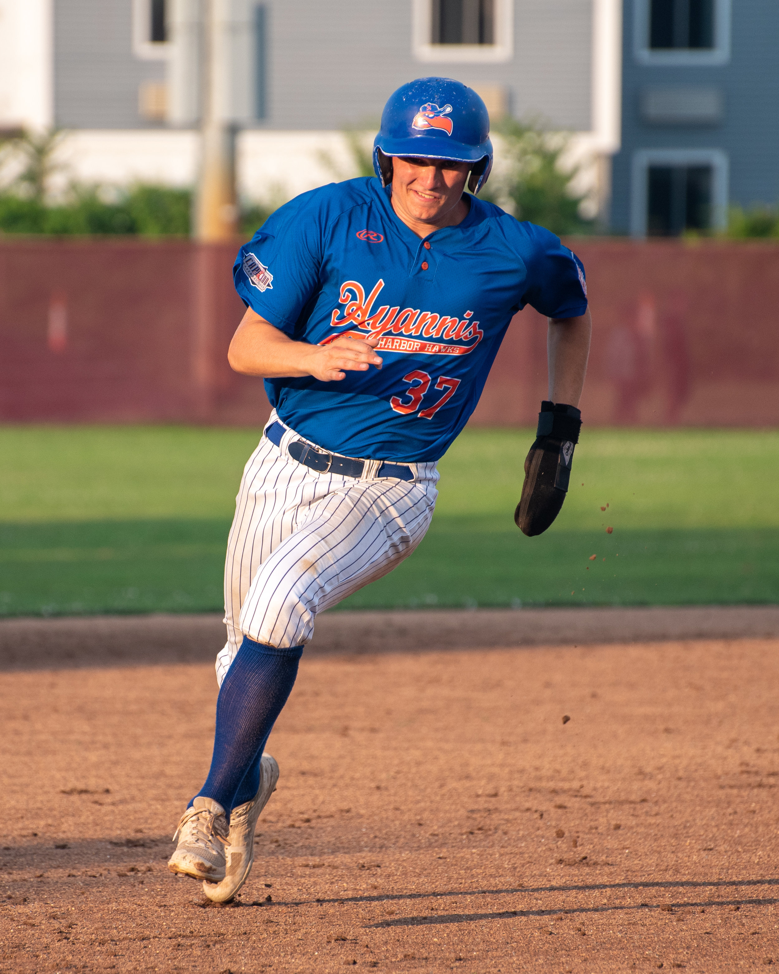 Fair rounds third in a game against the Falmouth Commodores. Photo by Matt Neiser.