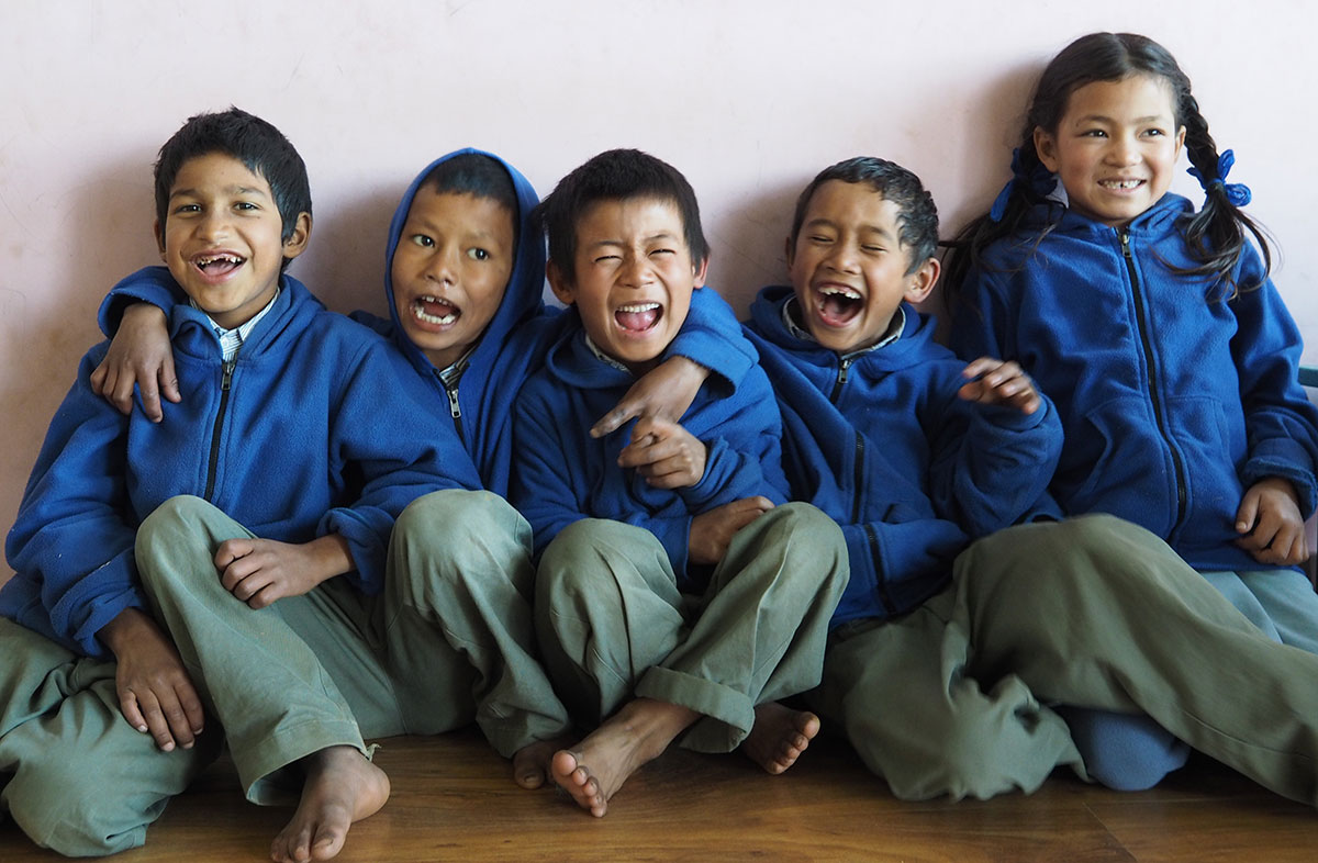 Amanda Sutherland working with children in a small village and orphanage in Lamagaun, Nepal 2013/2014