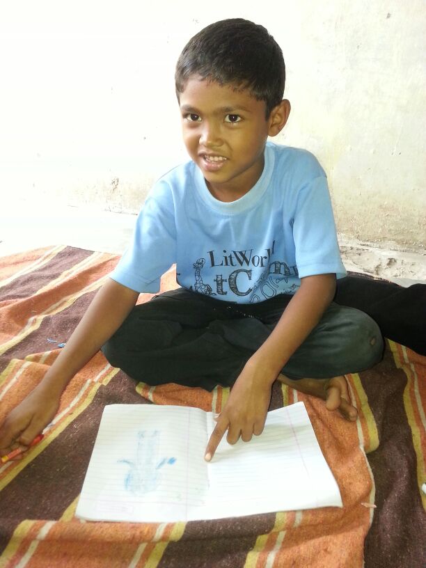 A LitClub writer and storyteller in India shared by Regional Coordinator Gargi via WhatsApp.