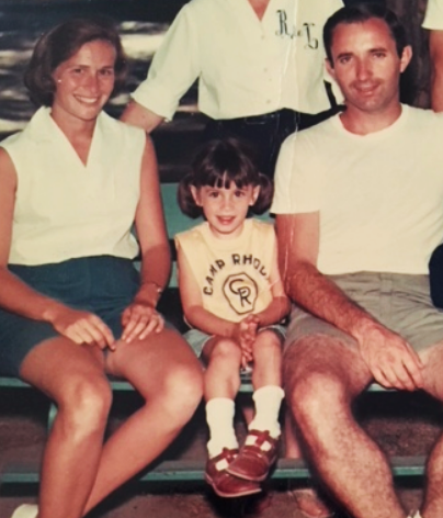 Pam Allyn, LitCamper, with her parents. Her father Bill was a founding partner of the Jackson Lewis law firm.