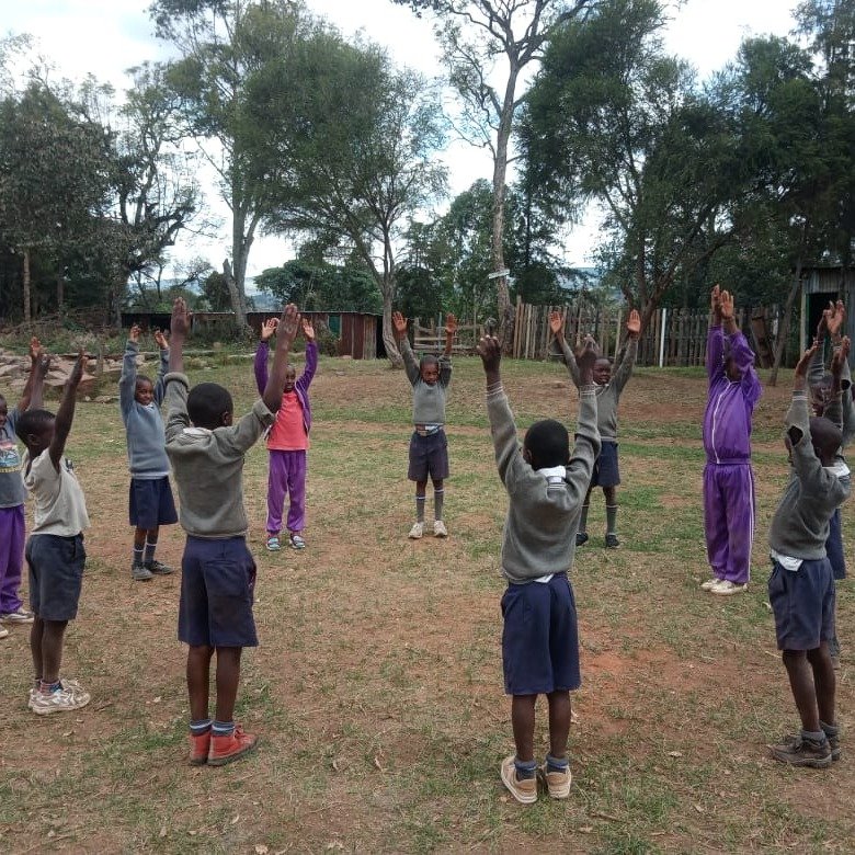 The Supersonic Subuku LitClub in Kenya recently had a fun lesson on #courage called &quot;My Hero.&quot; They started with some physical exercises to get their hearts and minds pumping and then practiced hand gestures to describe their names. After d