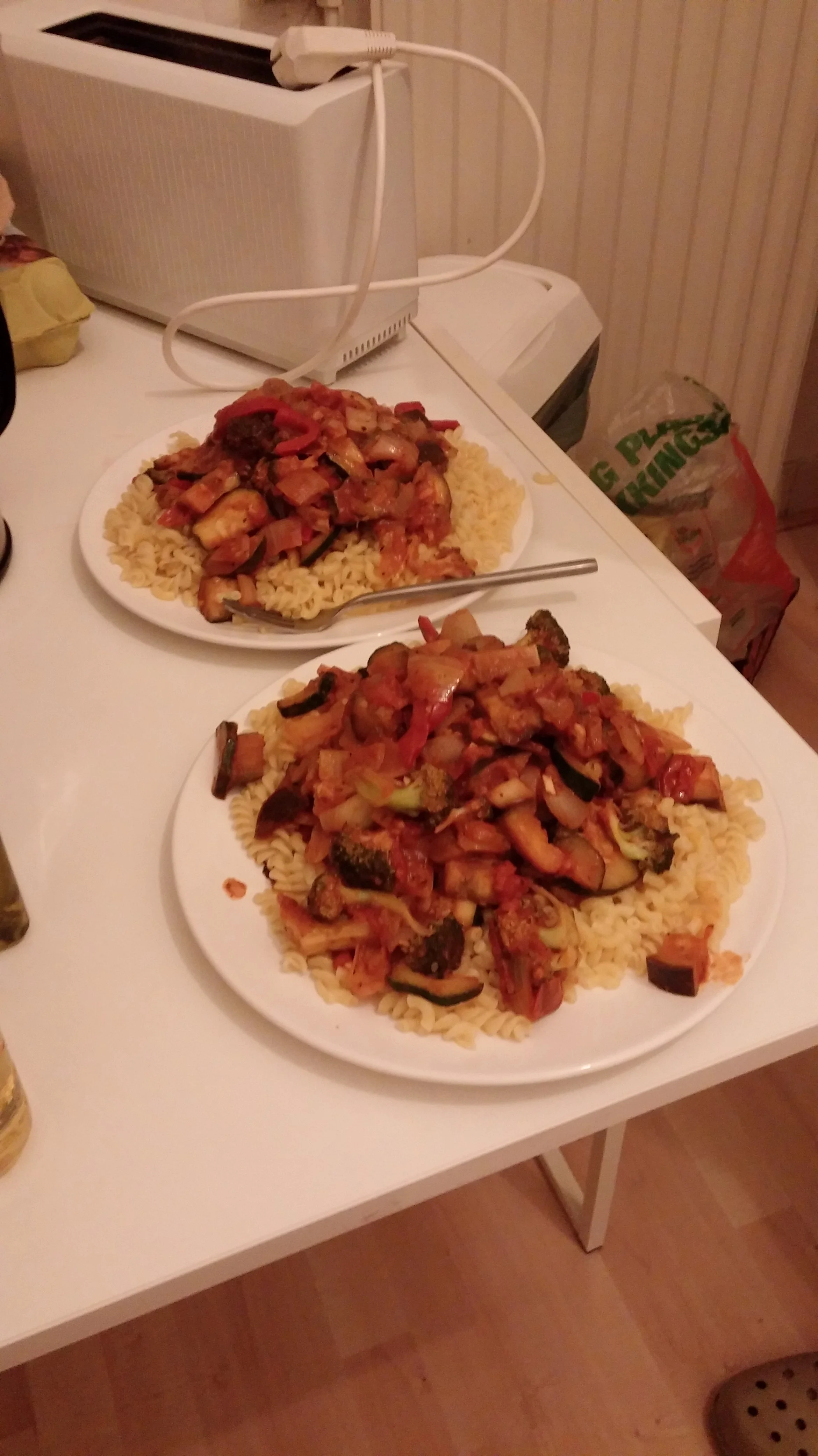 Made pasta for dinner