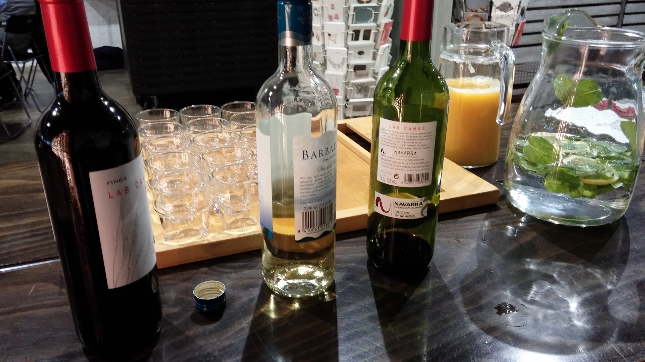 Me and the other intern were bar-tending at the concert