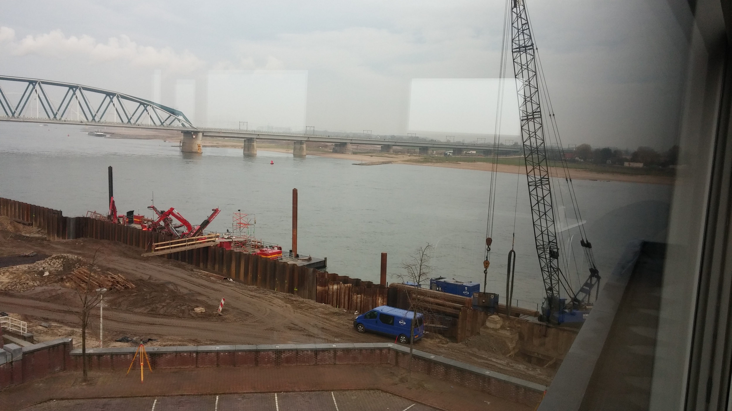 Very grey outside. Also they were still doing loud construction which was very annoying.