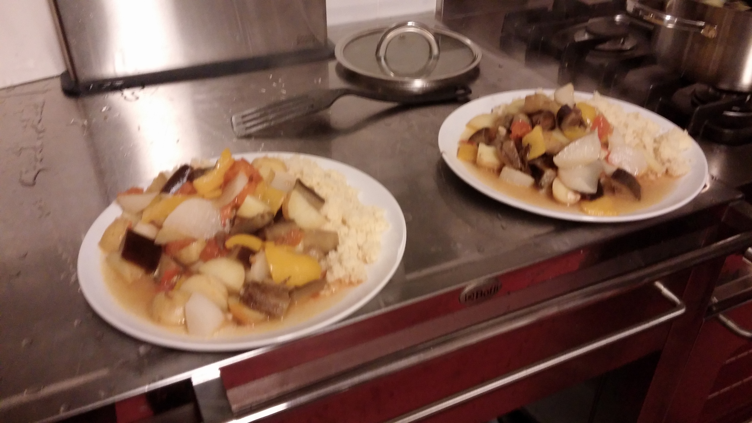Veggies and couscous for dinner