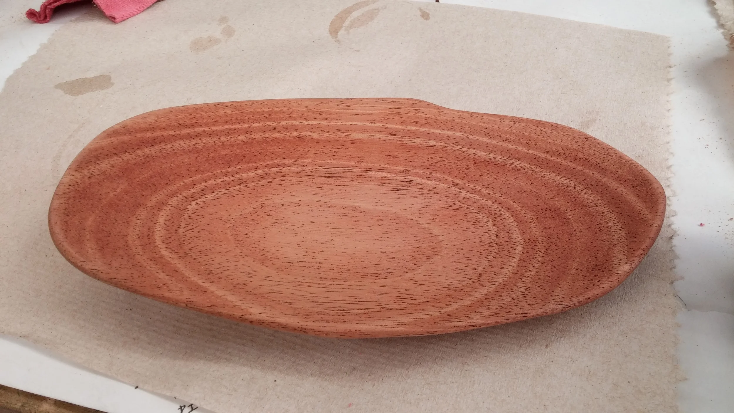first coat of finish on the other side