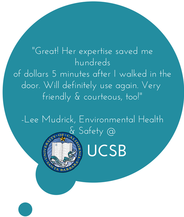 “Great. Her expertise saved me hundreds of dollars five minutes after I walked in the door. Will definitely use again...Very friendly and courteous, too.”— Lee Mudrick, Risk Management and Insruance Administrator for (1).png