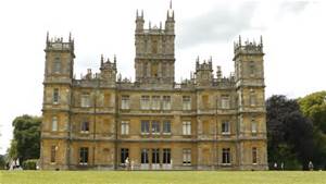 Highclere Castle in Hampshire, England. It is the set for ITV's Downton Abbey